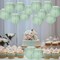 Dusty Sage Green Paper Lanterns 12Pcs Hanging Round Paper Lanterns Decorative for Graduation Baby Shower Wedding Birthday Family Parties